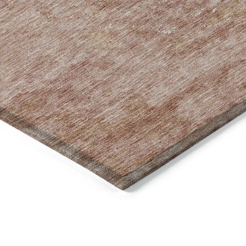 Salmon Ivory And Gray Floral Washable Indoor Outdoor Area Rug Photo 4