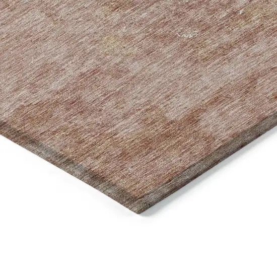 Salmon Ivory And Gray Floral Washable Indoor Outdoor Area Rug Photo 4