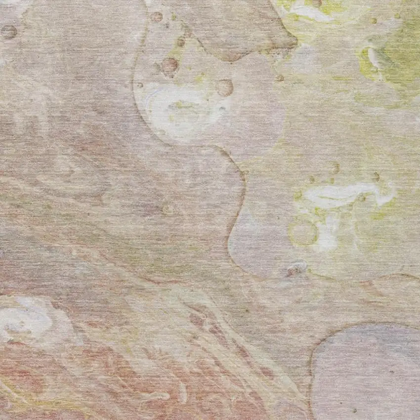 Salmon Lavender And Ivory Abstract Washable Indoor Outdoor Area Rug Photo 9