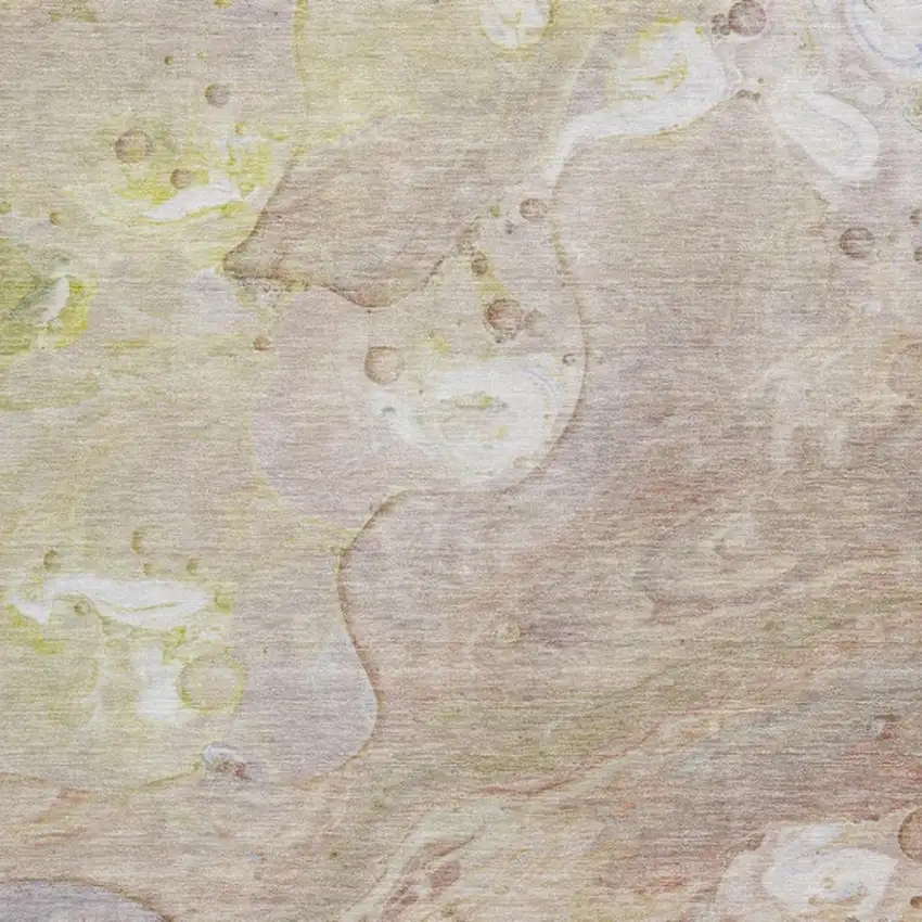 Salmon Lavender And Ivory Abstract Washable Indoor Outdoor Area Rug Photo 3