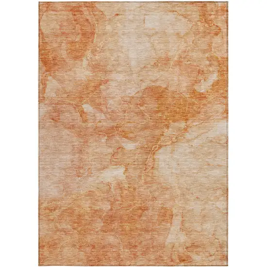 Salmon Peach And Ivory Nautical Washable Indoor Outdoor Area Rug Photo 6