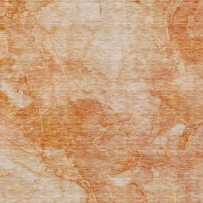 Salmon Peach And Ivory Nautical Washable Indoor Outdoor Area Rug Photo 5