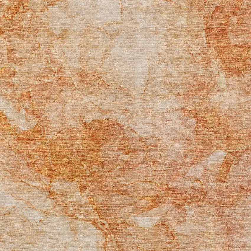 Salmon Peach And Ivory Nautical Washable Indoor Outdoor Area Rug Photo 5