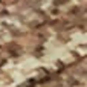 Photo of Salmon Rust And Gray Striped Washable Area Rug With UV Protection