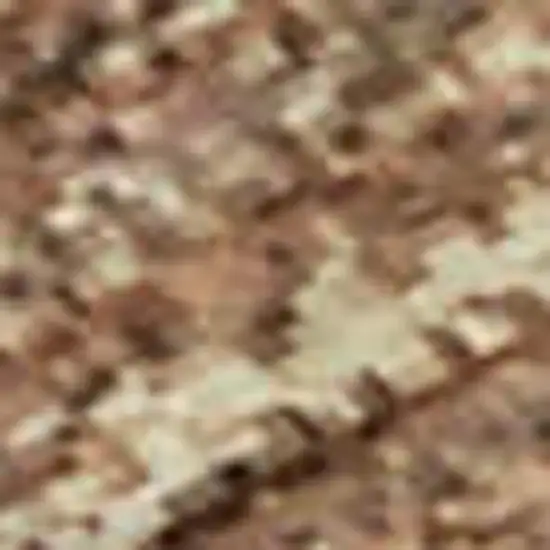 Salmon Rust And Gray Striped Washable Area Rug With UV Protection Photo 2