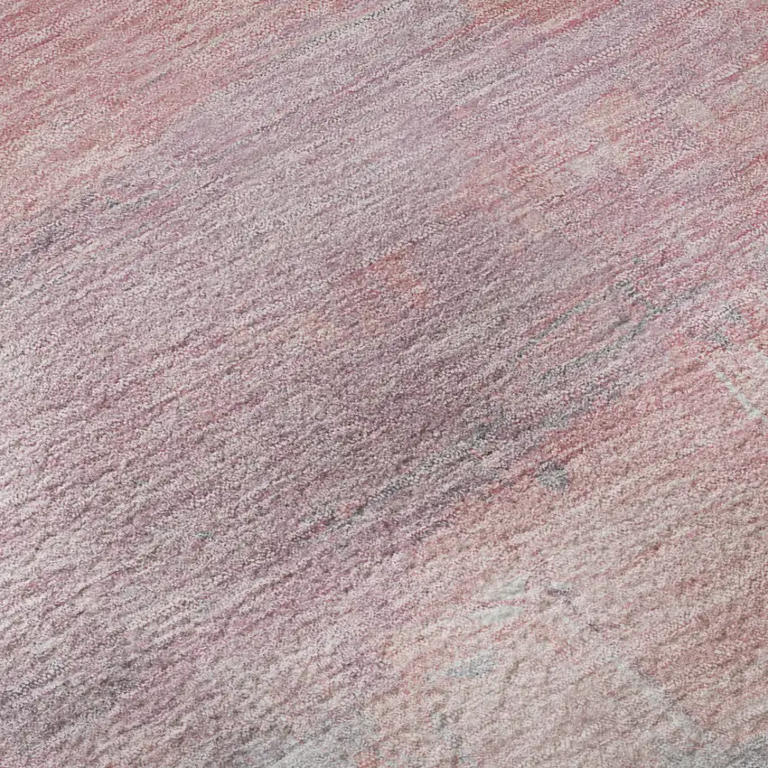 Salmon Silver And Teal Abstract Washable Area Rug With UV Protection Photo 7