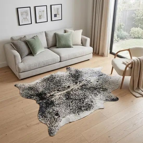 Black And White Cowhide Area Rug Photo 1
