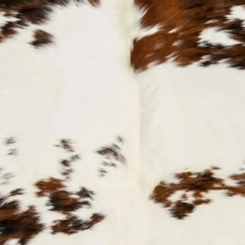 Brown And White Cowhide Cowhide Print Area Rug Photo 8