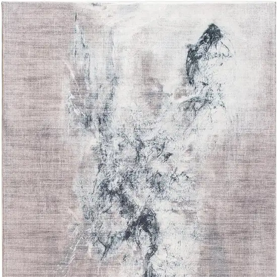 Sand Ivory And Black Abstract Area Rug Photo 6