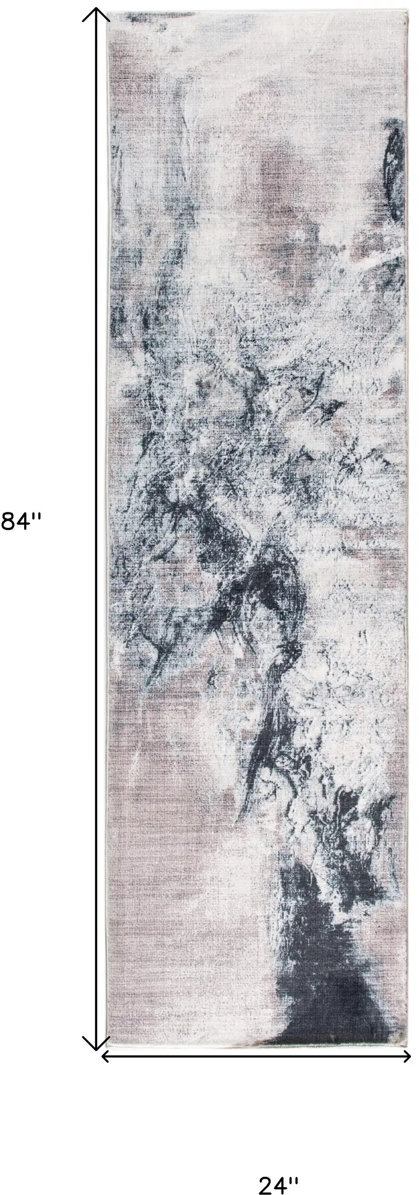 Sand Abstract Runner Rug Photo 3