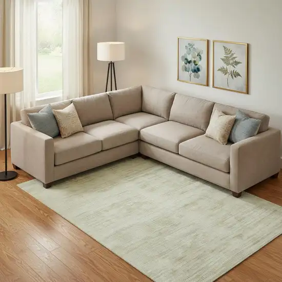 Sand And Ivory Striped Hand Woven Area Rug Photo 1