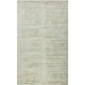 Photo of Sand And Ivory Striped Hand Woven Area Rug