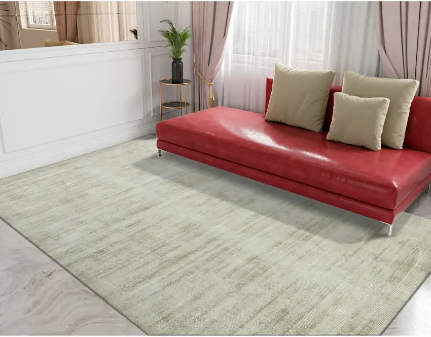 Sand And Ivory Striped Hand Woven Area Rug Photo 7