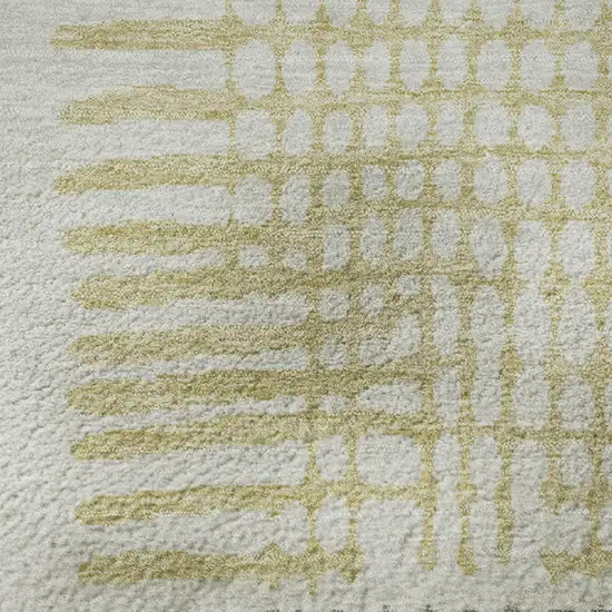 Sand Brown And Ivory Geometric Washable Area Rug With UV Protection Photo 8