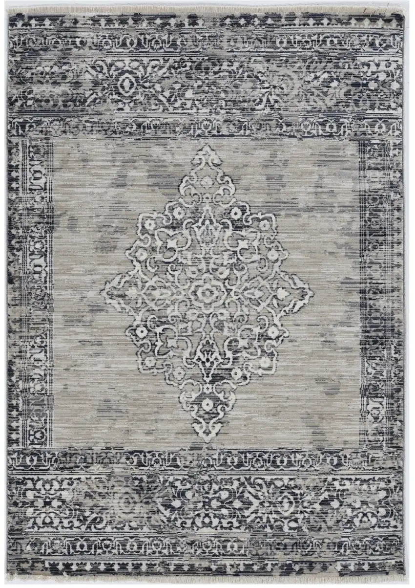Sand And Charcoal Diamond Area Rug Photo 2