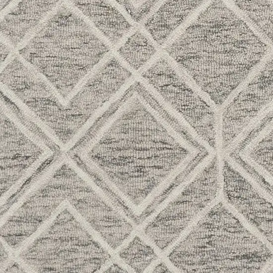 Sand Beige And Ivory Wool Geometric Hand Tufted Area Rug Photo 4