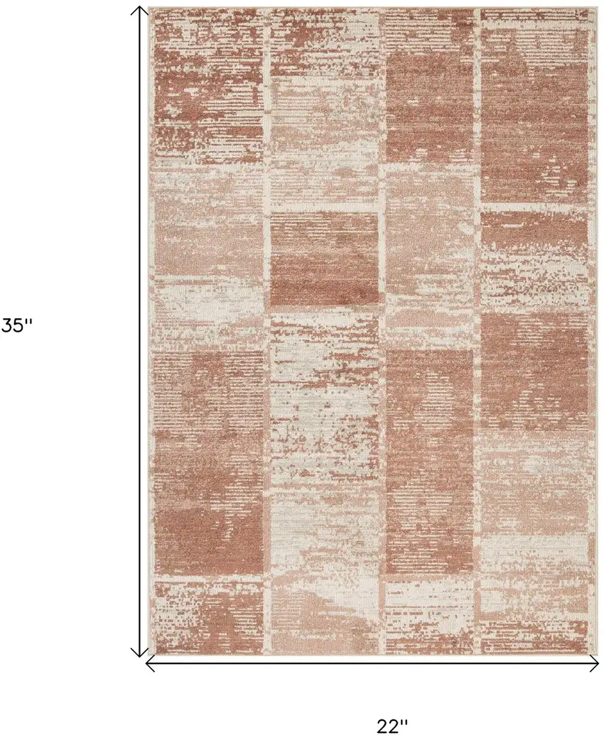 Sand Geometric Power Loom Area Rug With Fringe Photo 7