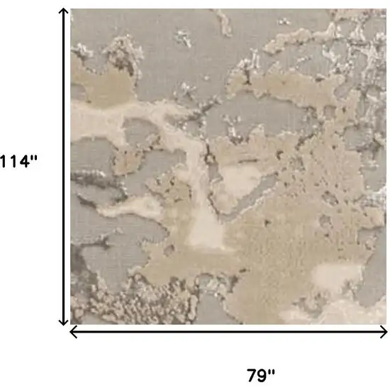 Sand Gray And Beige Abstract Area Rug Photo 4