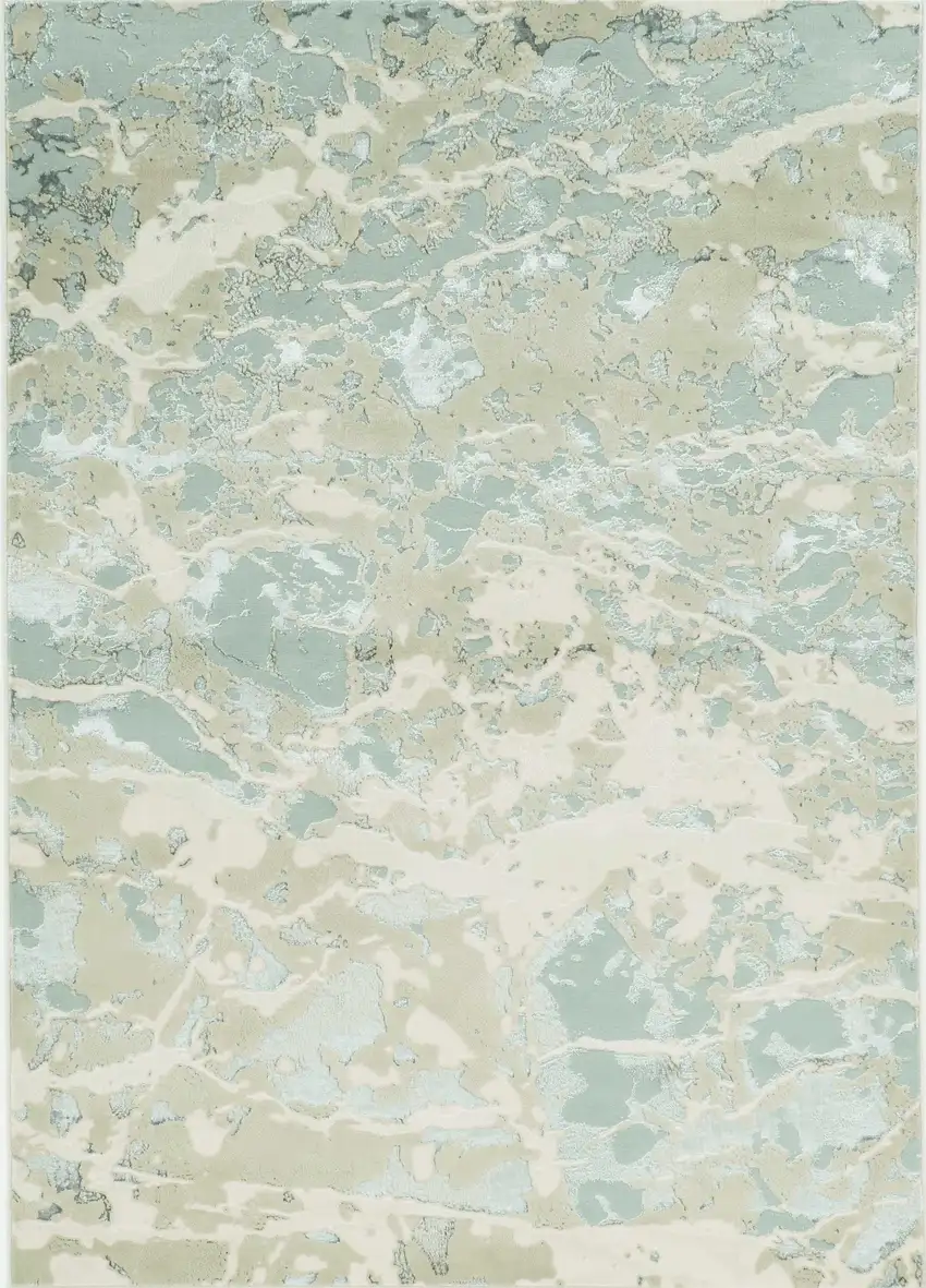 Sand Grey Machine Woven Abstract Indoor Area Rug Photo 1