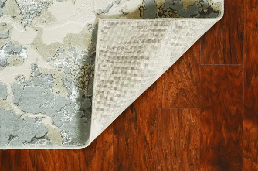Sand Grey Machine Woven Abstract Indoor Area Rug Photo 5