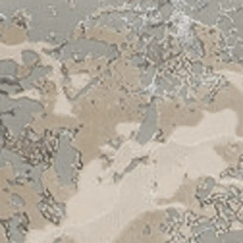 3'X5' Sand Grey Machine Woven Abstract Watercolor Indoor Area Rug Photo 6