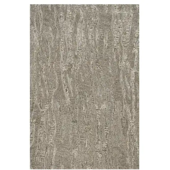 Sand And Gray Abstract Hand Tufted Area Rug Photo 2