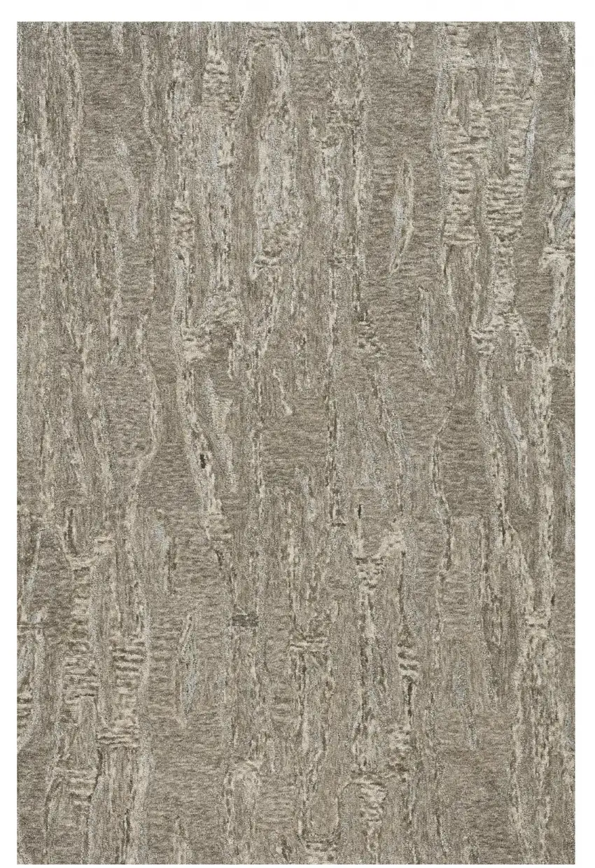 Sand And Gray Abstract Hand Tufted Area Rug Photo 2