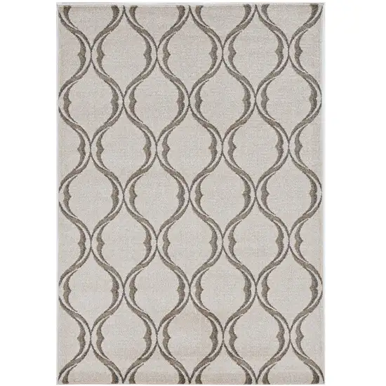 Ivory Moroccan Indoor Outdoor Area Rug Photo 2