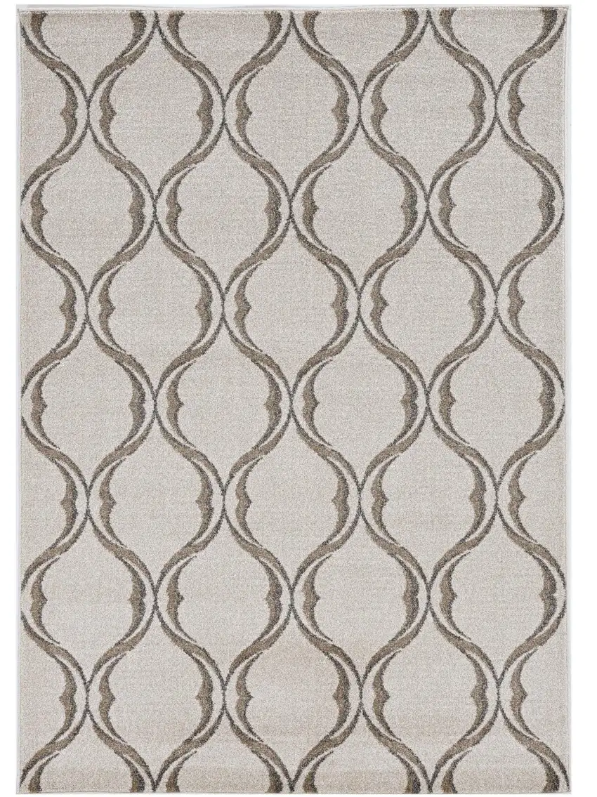 Ivory Moroccan Indoor Outdoor Area Rug Photo 2