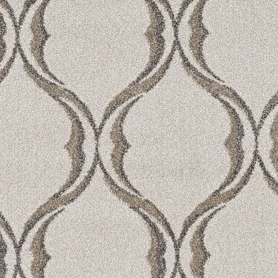 7'X11' Sand Ivory Machine Woven Uv Treated Ogee Indoor Outdoor Area Rug Photo 6