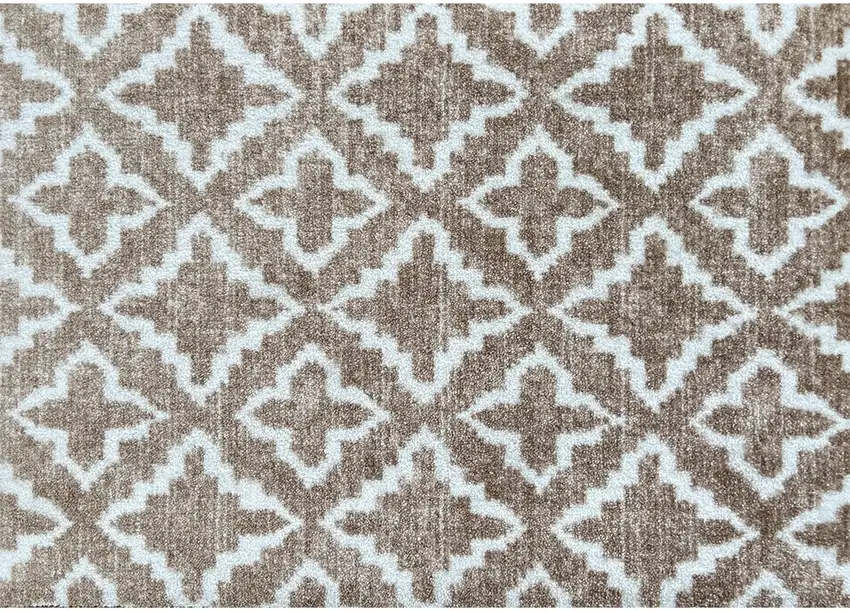 Sand Moroccan Machine Tufted Area Rug With UV Protection Photo 2
