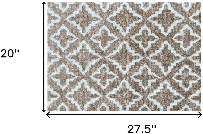 Sand Moroccan Machine Tufted Area Rug With UV Protection Photo 1