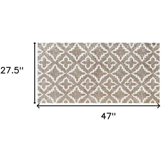 Sand Moroccan Machine Tufted Area Rug With UV Protection Photo 5