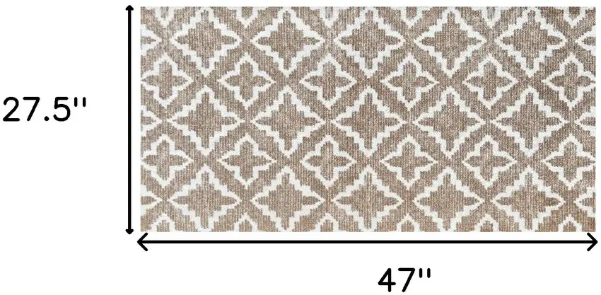 Sand Moroccan Machine Tufted Area Rug With UV Protection Photo 5