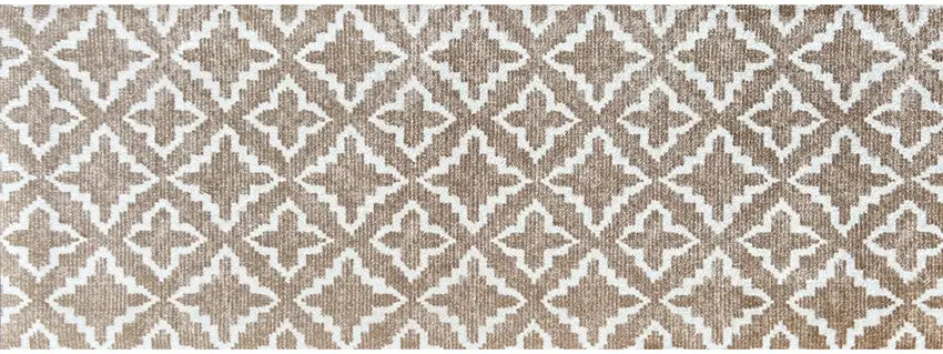 Sand Moroccan Machine Tufted Runner Rug With UV Protection Photo 1