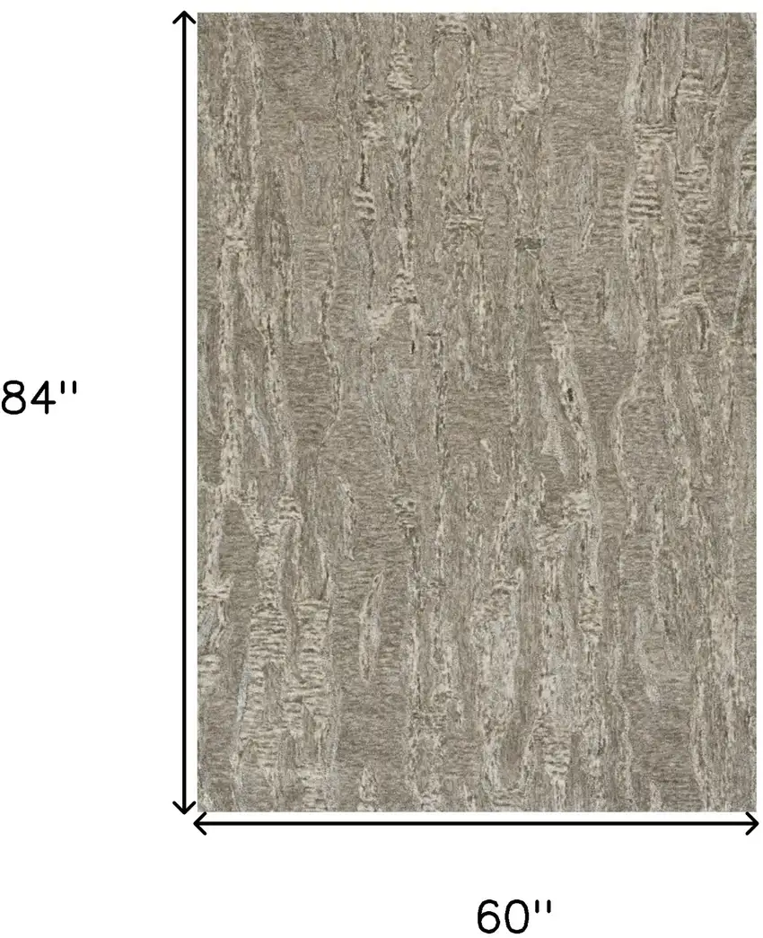 Sand Plain Wool Indoor Area Rug With Viscose Highlights Photo 3