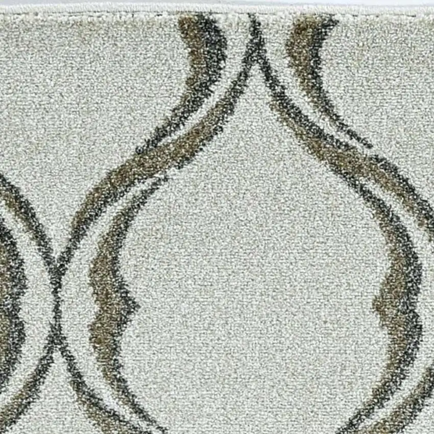 Sand And Green Ogee Area Rug Photo 5