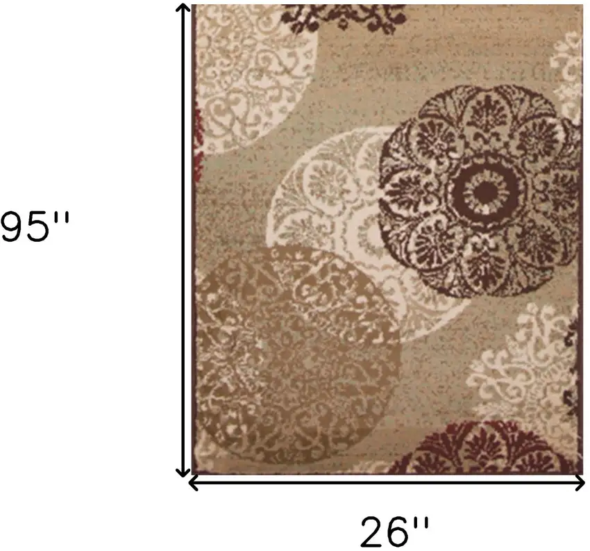 Sand Polypropylene Runner Rug Photo 4