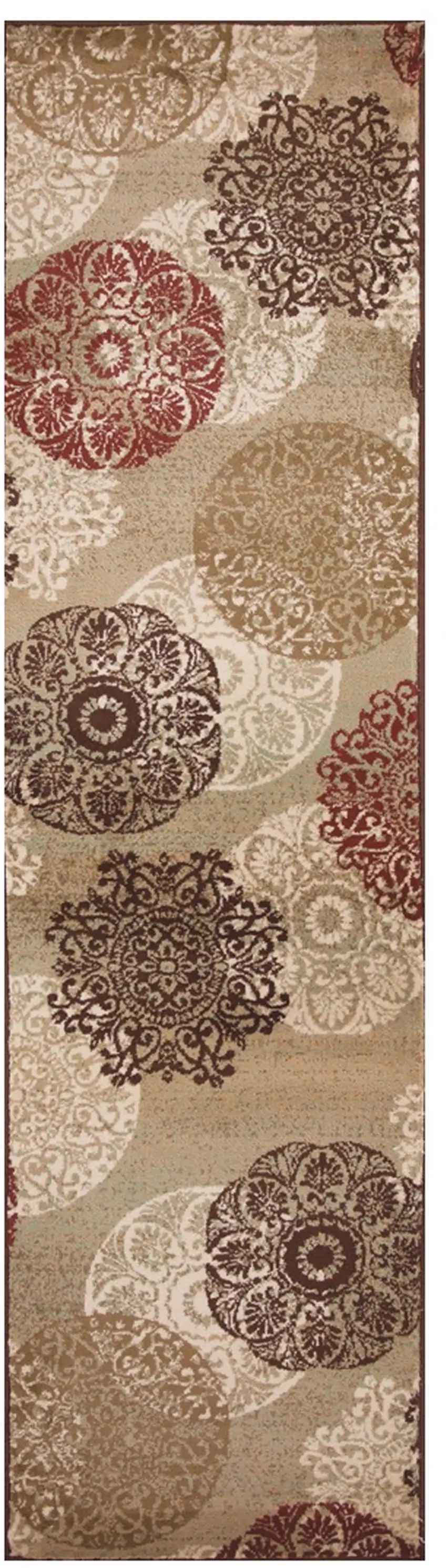 2' X 8' Sand Polypropylene Runner Rug Photo 2