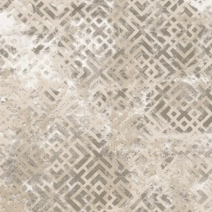 Sand And Light Blue Geometric Area Rug Photo 3