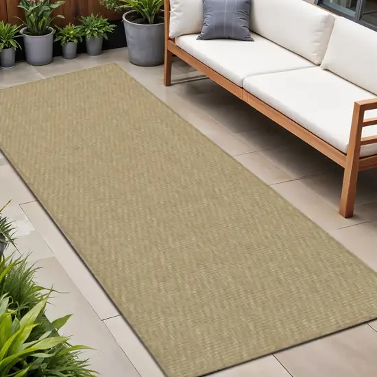Beige Stain Resistant Indoor Outdoor Area Rug Photo 1