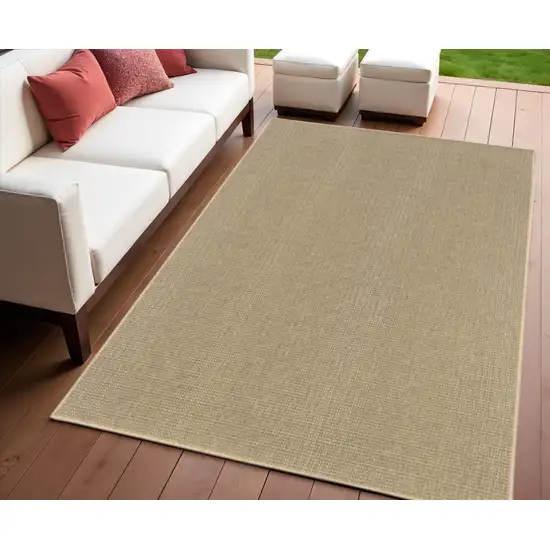 Beige Stain Resistant Indoor Outdoor Area Rug Photo 1