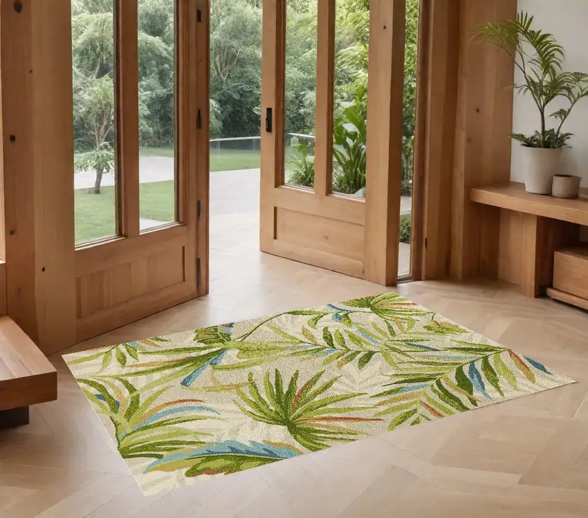 Sand Tropical Uv Treated Area Rug Photo 1