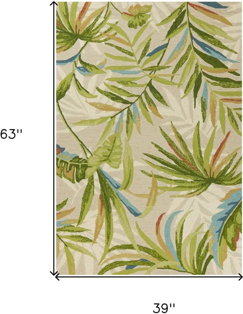 Sand Tropical Uv Treated Area Rug Photo 3