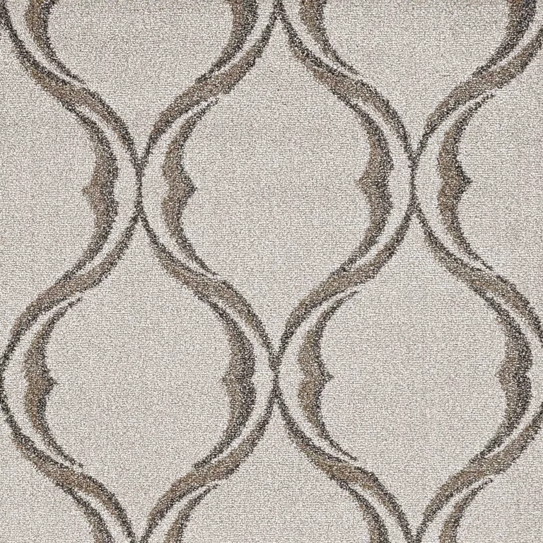 Sand Wavy Line Pattern Accent Rug Photo 2