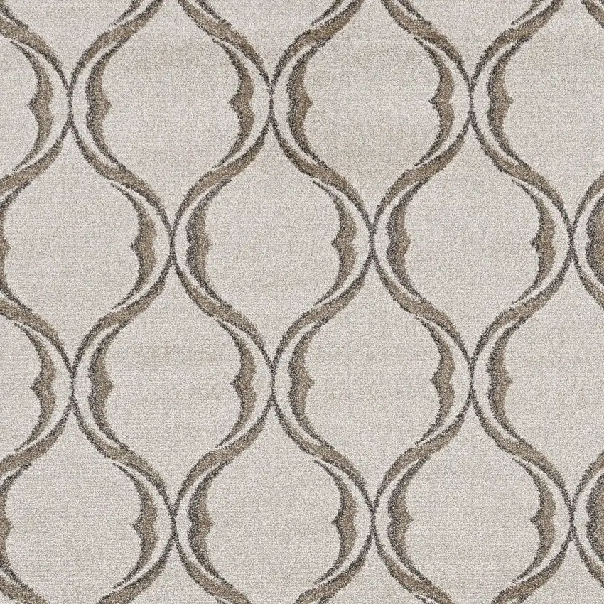 Sand Wavy Line Pattern Accent Rug Photo 6