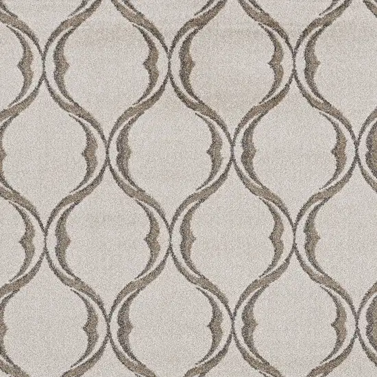 Sand Wavy Line Pattern Accent Rug Photo 6