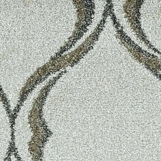 Sand And Green Ogee Area Rug Photo 5
