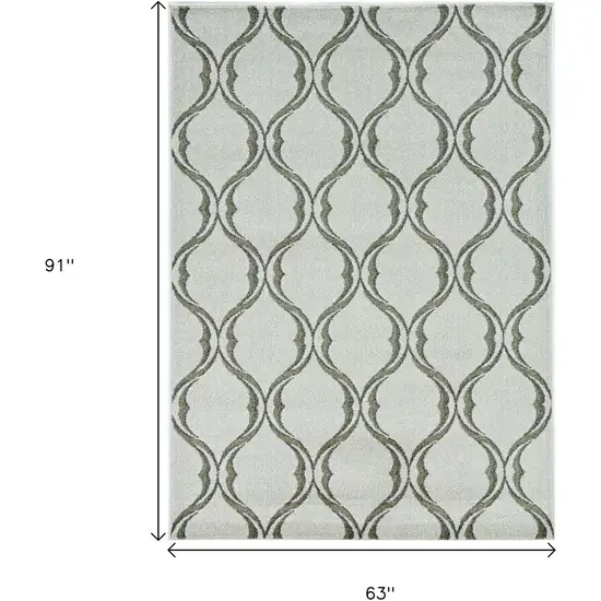 Sand And Green Ogee Area Rug Photo 3