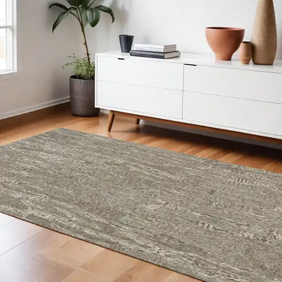102 X 138 Sand Wool Or Viscose Rug Photo 2